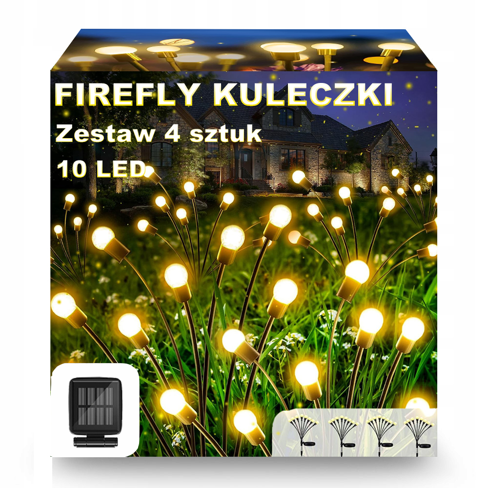 MINGCHUAN vstavaná solárna lampa, čierna, 75 cm, 4 ks.